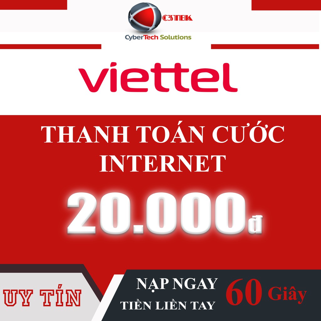 [INTERNET] Thẻ Nạp Viettel 20K - Shop C3TEK