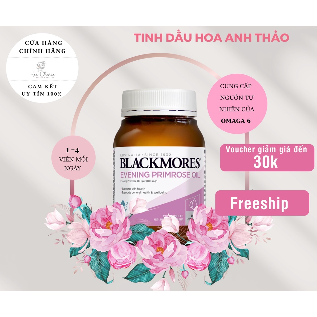 Tinh Dầu Hoa Anh Thảo Blackmores Evening Primrose Oil chính hãng Úc
