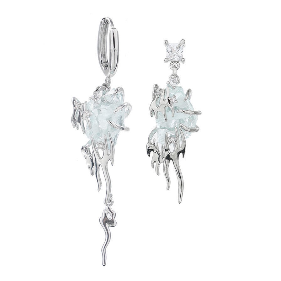 Tuyệt với Sweet! Khuyên Tai Chính Hãng Ice Source Hunting Glacier Niche Thiết Kế Đường Phố