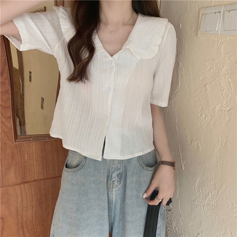 Áo Kiểu Cổ Vuông Tay Phồng Thời Trang Mùa Hè Mới Cho Nữ