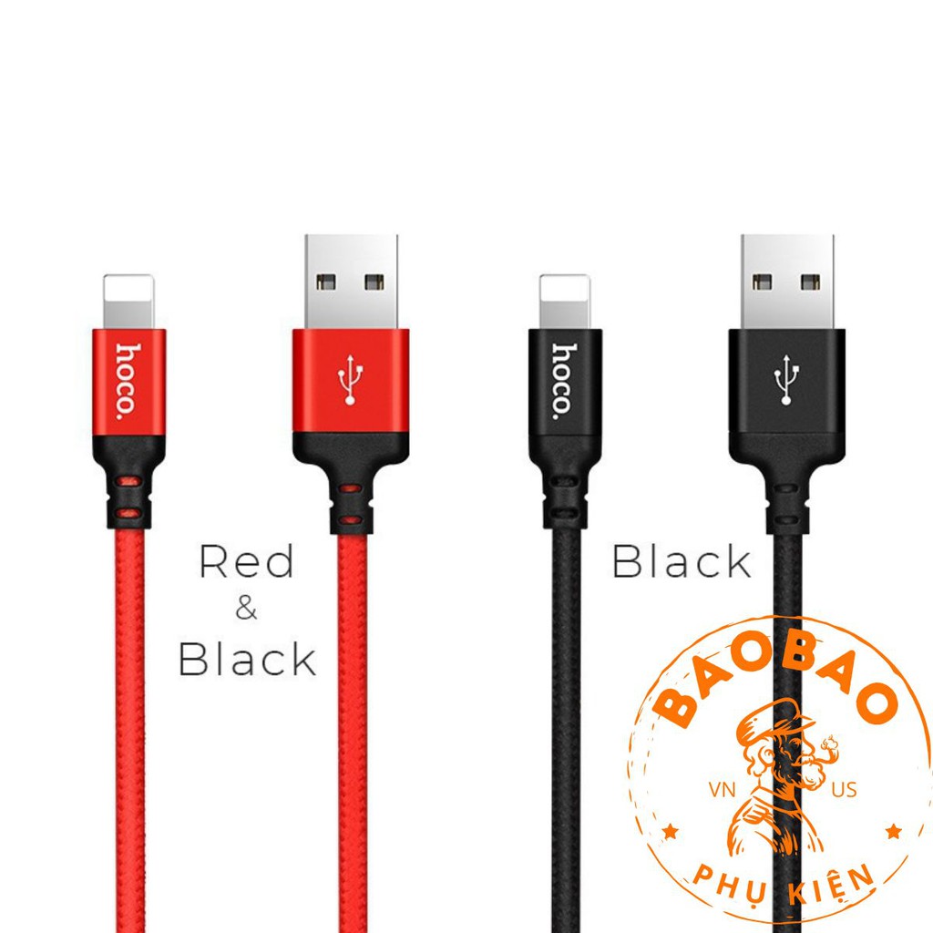 [Mã 2404EL10K giảm 10K đơn 20K] Cáp Sạc Hoco X14 Lightning 2M (Hàng Chính Hãng) - Cáp Iphone