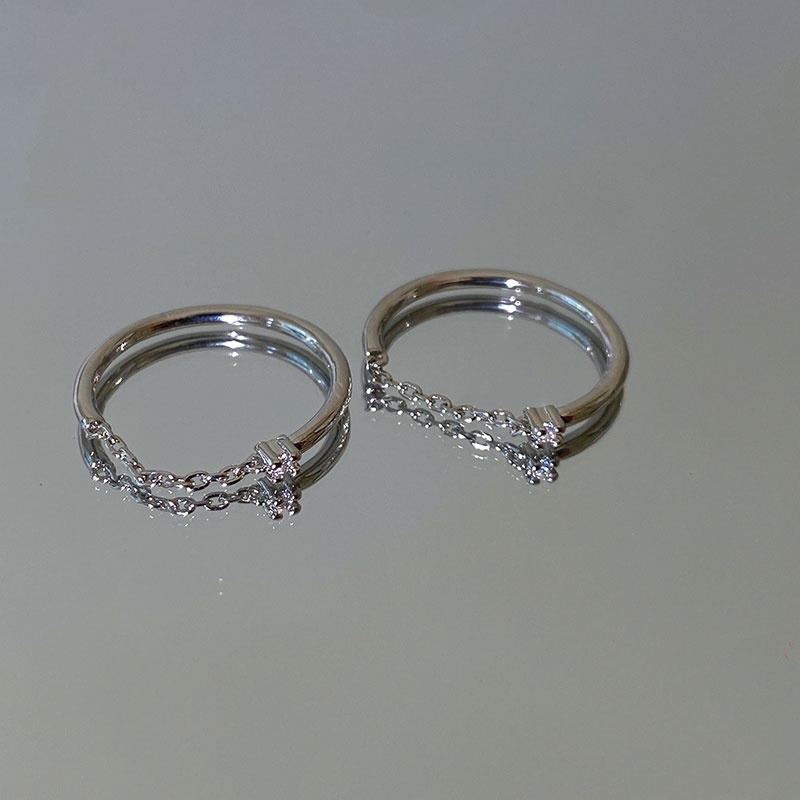 Nhẫn Đeo Tay Kim Loại Đính Đá Zircon Phong Cách Thời Trang Mùa Hè Cá Tính
