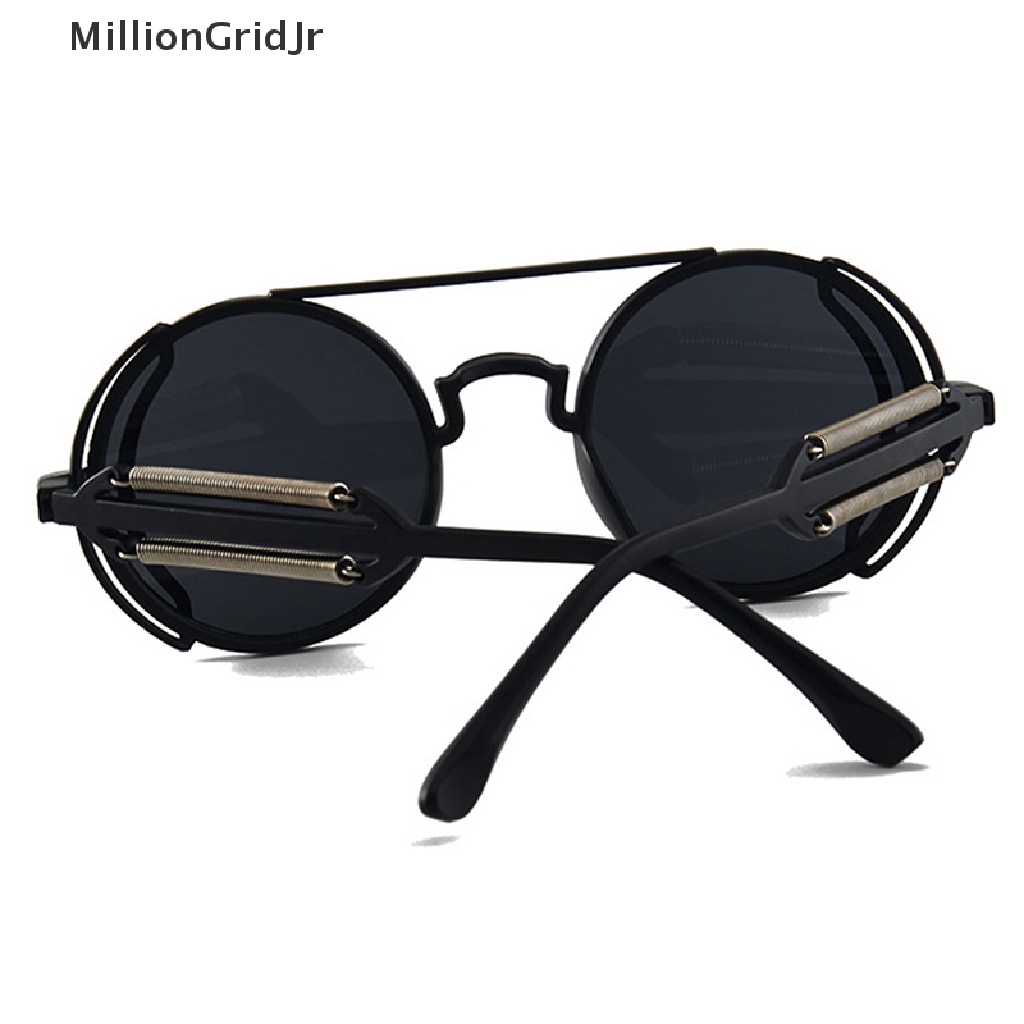 MLG Punk Steampunk Sunglasses Retro Men's Round Punk Eyewear Women UV400 Sunglasses JR