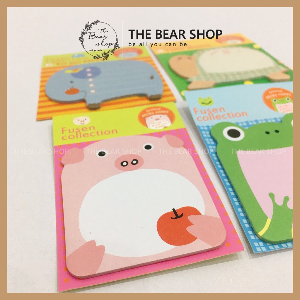 Giấy Note - Giấy ghi chú họa tiết động vật xinh xắn nhiều công dụng quà 8 tháng 3 - The Bear Shop