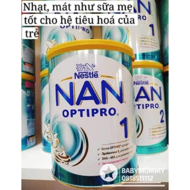 Sữa Nan optipro Nga 800g ( có đầy đủ số 1,2,3,4)