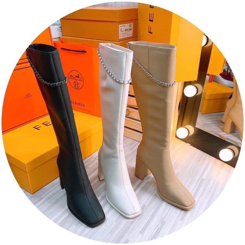 Boot xích hàng cao cấp đen trắng
