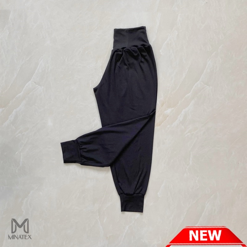 Quần dài alibaba tập gym yoga đi bộ vải thun cotton spandex siêu nhẹ co giãn 4 chiều Minatexsport