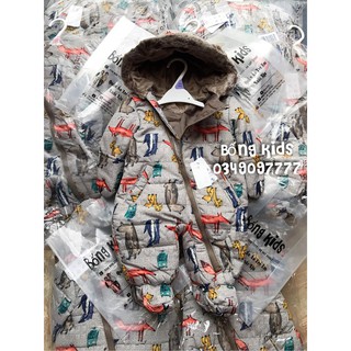 Body Ủ Bé Trai Động Vật Ghi NUTMEG