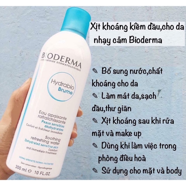 💧Xịt khoáng Pháp làm dịu da, hợp cả da mụn, nhạy cảm 300ml💧