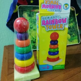 Combo Tháp chồng+tranh ghép gỗ núm