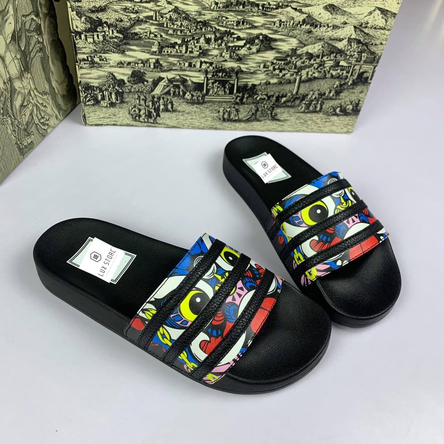 🔥HÀNG CAO CẤP🔥Dép nam Adidas kỳ lân quai ngang đế 2 tầng có chữ siêu đẹp