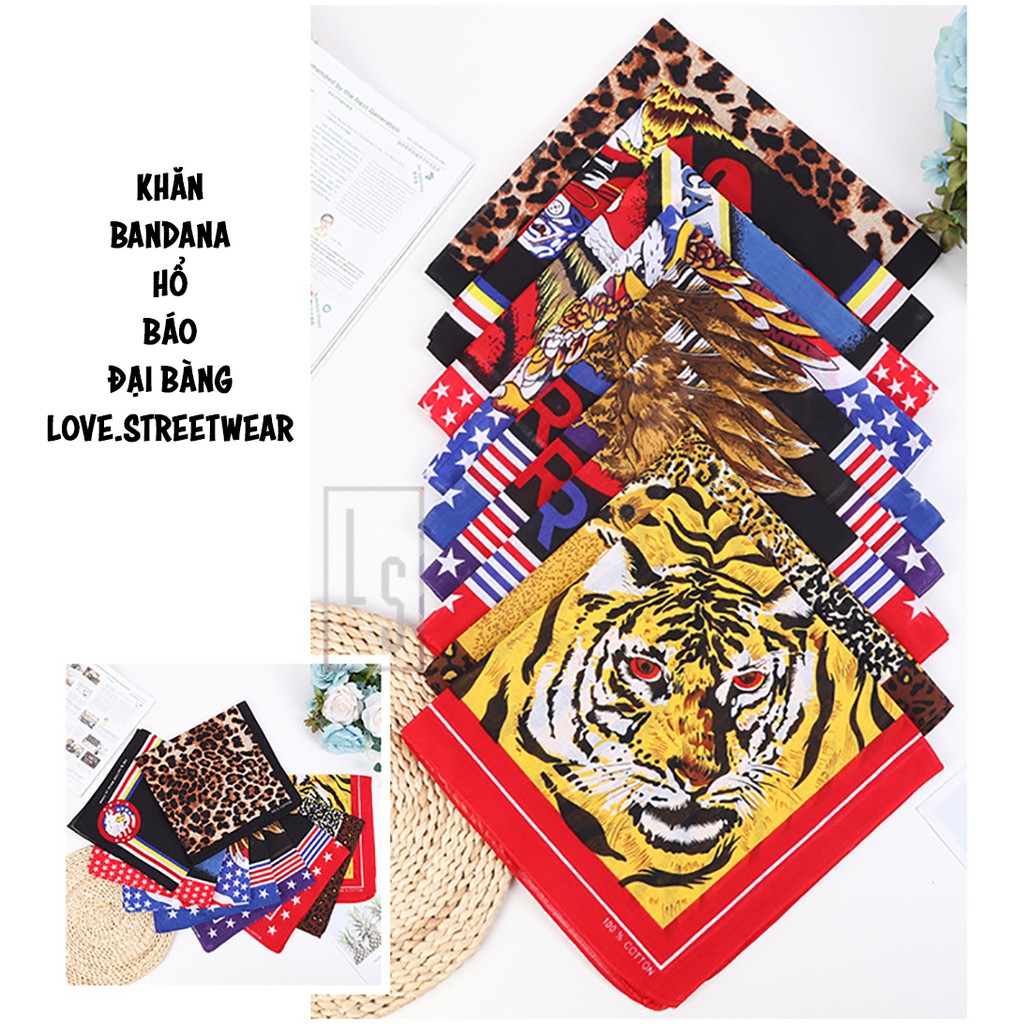 Khăn BANDANA Hổ Và Báo - Bandana Lửa Đại Bàng