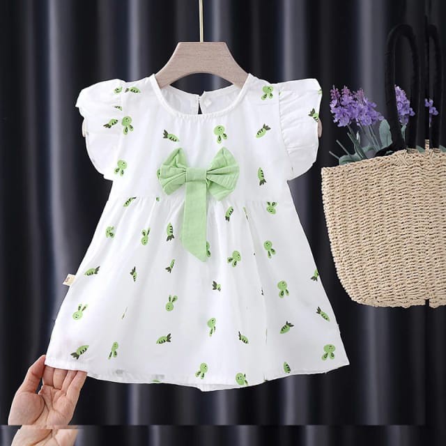 Đầm Cotton Không Tay Hàng Nhập Khẩu Dễ Thương Cho Bé Gái (6 Tháng - 3 Tuổi)