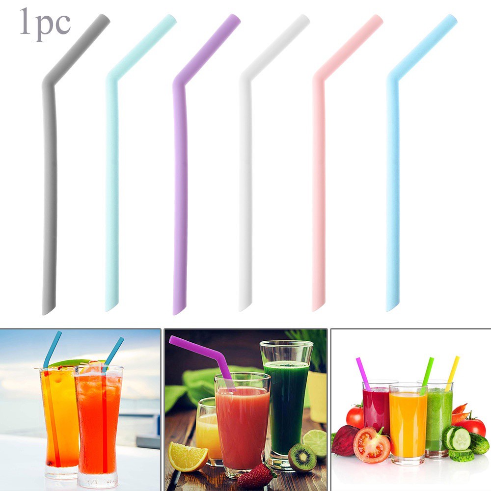 Ống Hút Silicone Tái Sử Dụng Nhiều Màu Thân Thiện Với Môi Trường