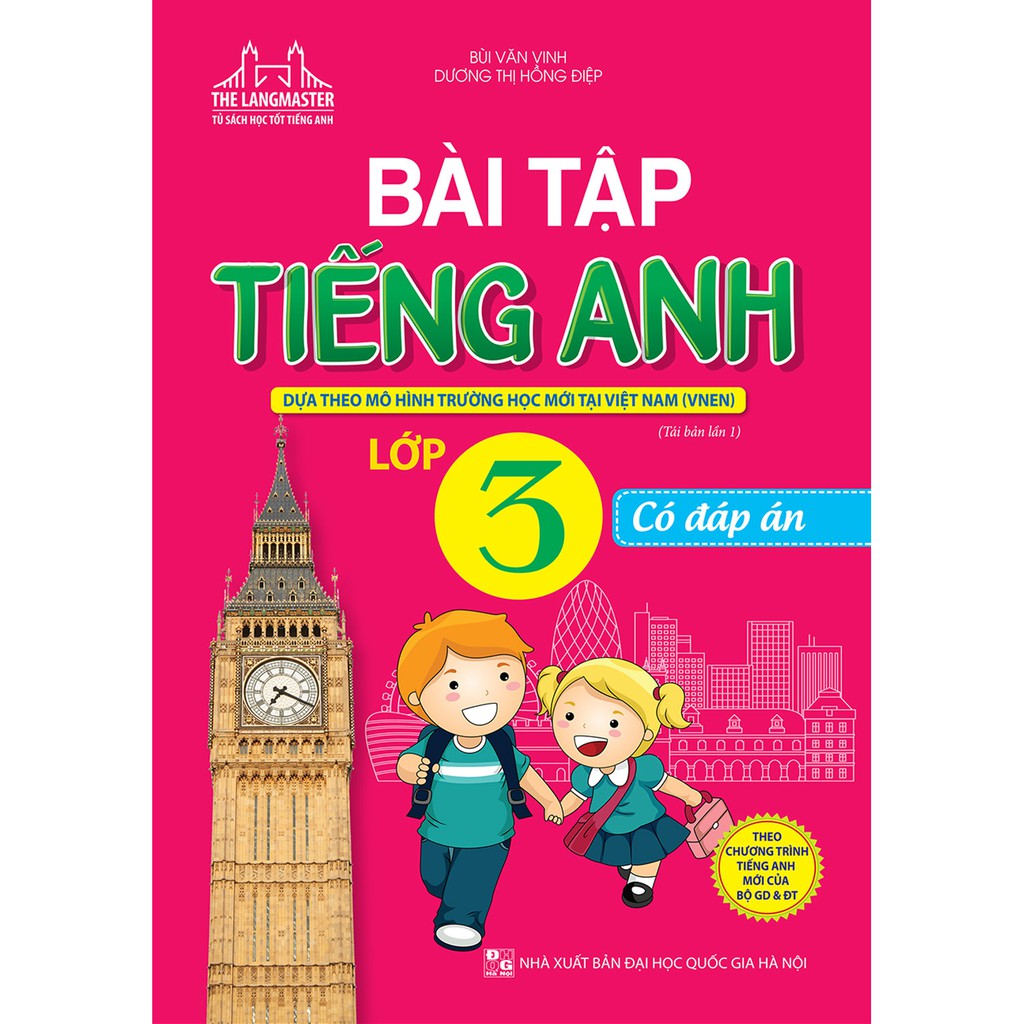 Sách - The Langmaster - Bài Tập Tiếng Anh Lớp 3 (Có Đáp Án)