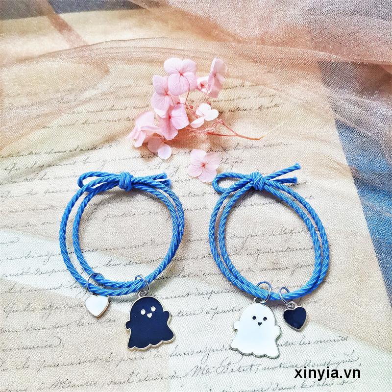 Set 2 Vòng Tay Cặp Đôi Mặt Hình Ma Dễ Thương