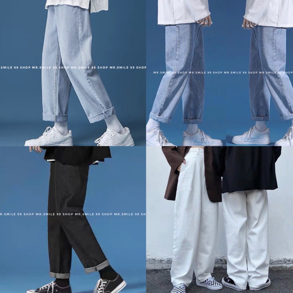 Quần Jean Baggy ống Suông Rộng Gen Z Nam Nữ Xu Hướng Hot Trend unisex Mr Smile 99 Shop