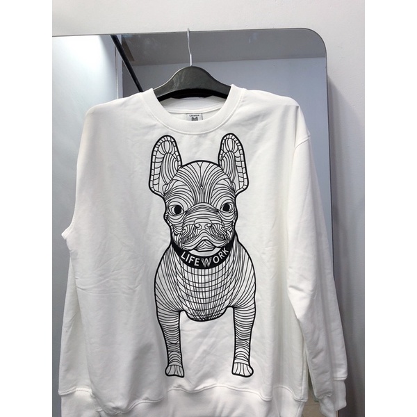 Áo Nỉ Sweatshirt dài tay Life Work chú chó,áo nỉ unisex nam nữ loại đẹp