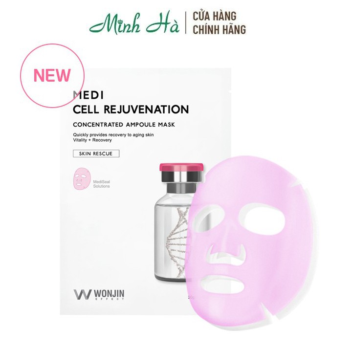 Mặt nạ Wonjin Medi Cell Rejuvenation Concentrated Ampoule Mask giúp nâng cơ và trẻ hóa da