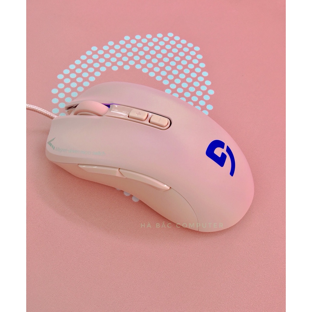 Chuột Gaming FUHLEN G90 PINK - Chuột Máy Tính Màu Hồng CHính Hãng BH 24 Tháng