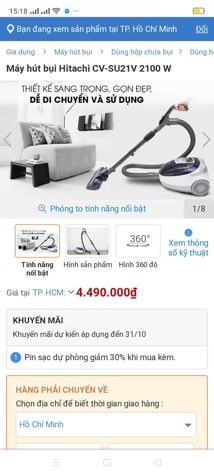 Máy hút bụi Hitachi CV-SU21V (2100W) CV-SF20V (2000W)