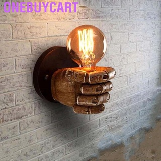 Onebuycart Wall Lamp Grip Hand Light Sconce Indoor Decoration Iron Art for Home Cafe Restaurant