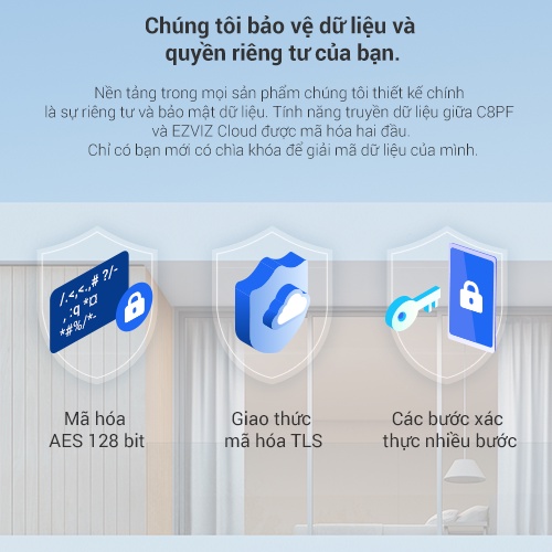 Camera WI-FI EZVIZ C8PF 2MP, Ngoài Trời 360 Độ, Đàm Thoại 2 Chiều,Nhận Diện Người AI