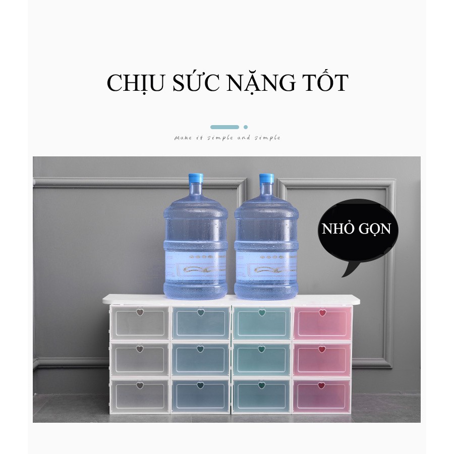 Hộp Đựng Giày Nắp Nhựa Cứng Trong Suốt - Chịu Lực 4kg -YOKO