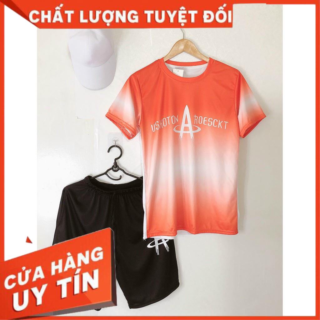 Đồ bộ thể thao nam thun lạnh mặc mát kèm ảnh thật K085 2 màu Trắng và Đen