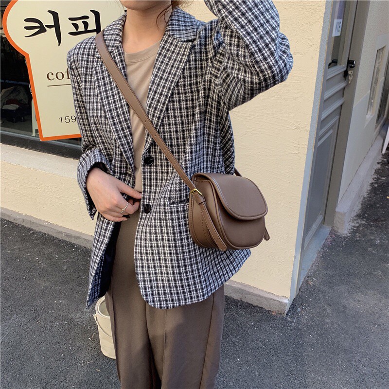 Túi Đeo Chéo Nữ Da PU Mềm Mịn 2 Màu Đen, Nâu Mới 2020 | BigBuy360 - bigbuy360.vn