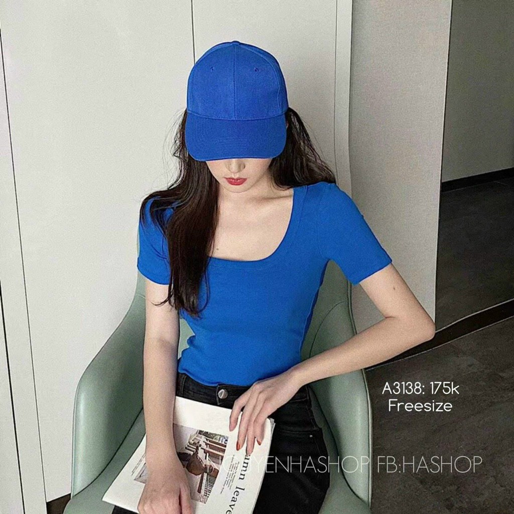 áo kiểu cổ tròn xinh chất bozip mềm hot hit thun mịn