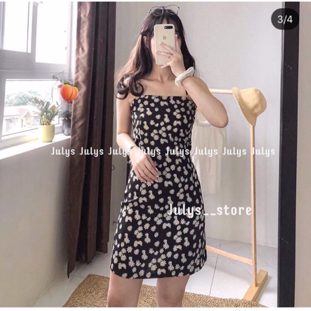 ✨ Đầm 2 Dây Hoa Cúc Xinh Yêu
