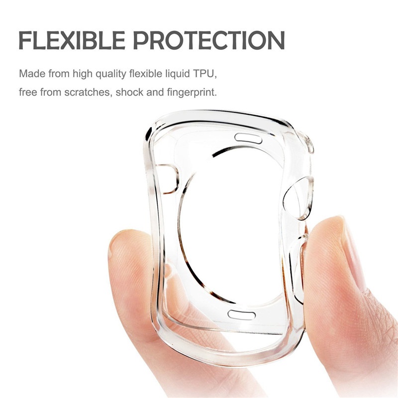 Ốp TPU trong suốt siêu mỏng cho Apple Watch Series 7 SE 6 5 4 3 2 1 41mm 45mm 38mm 40mm 42mm 44mm