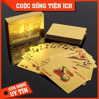 Bộ Bài Tây  💖Free Ship💖 Bộ Bài Tây Mạ Vàng May Mắn Tài Lộc