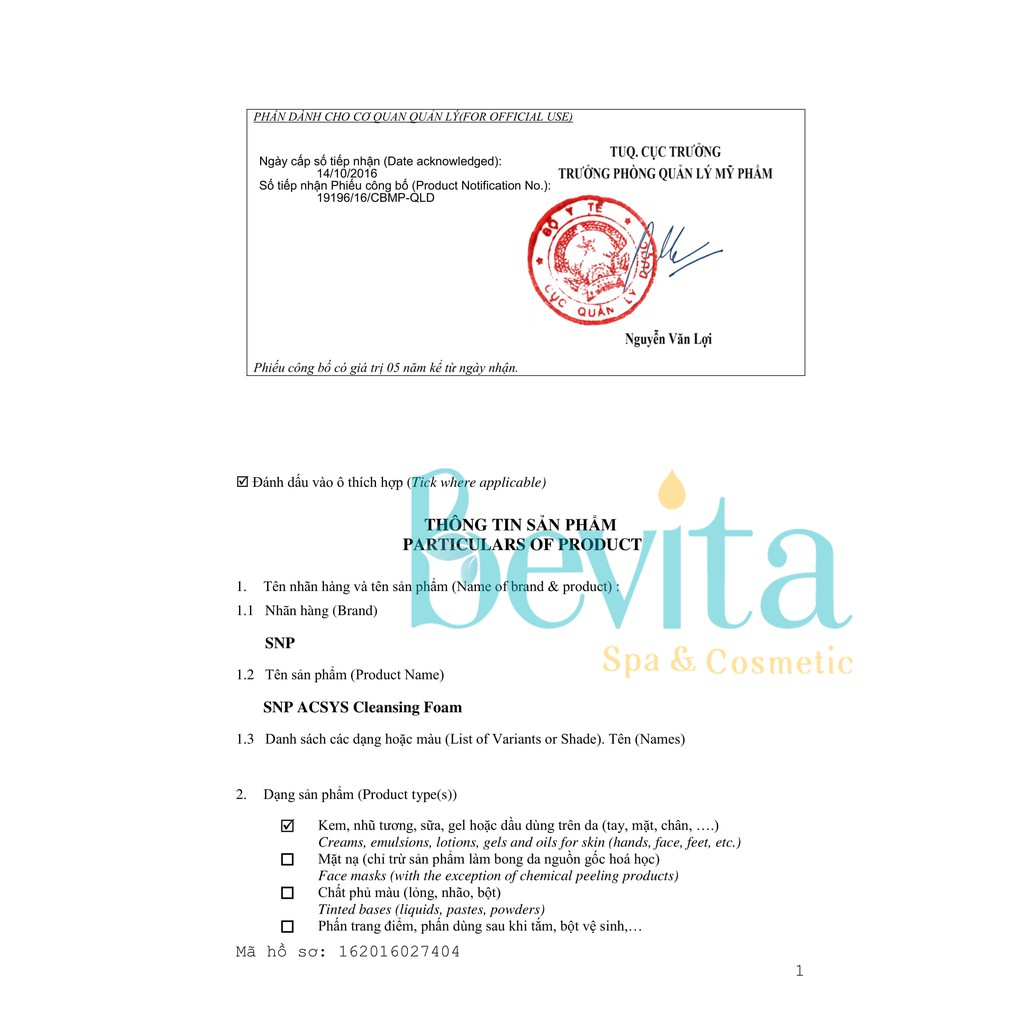 [Ngăn Ngừa Mụn Hiệu Quả] Sữa rửa mặt cho da mụn SNP ACSYS Cleansing Foam 180g, sữa rửa mặt da nhờn - Bevita | BigBuy360 - bigbuy360.vn