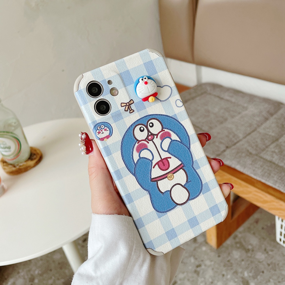 Ốp Điện Thoại Tpu Mềm Hình Doraemon 3d Bảo Vệ Toàn Diện Cho Iphone 11x12 Xs Xr 7plus