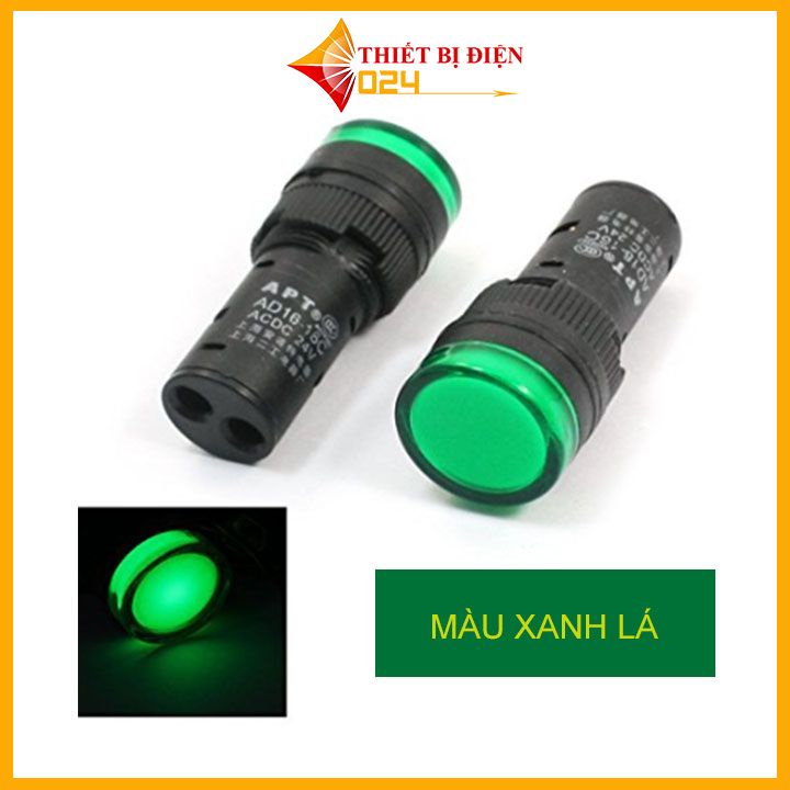 Đèn led báo pha AD16-16C phi 16mm điện áp 220vac gắn tủ điện