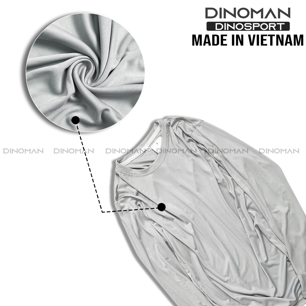 Áo Giữ Nhiệt Dài Tay DINOMAN Chất Liệu Vải Thun Co Giãn 4 Chiều Mặc Dễ Chịu Giữ Nhiệt Tốt