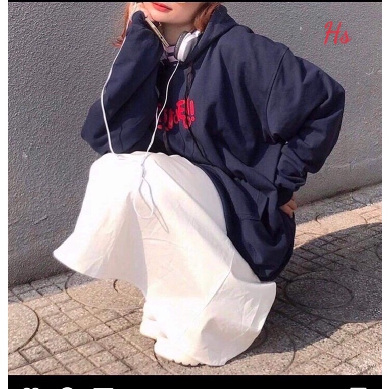 Áo nỉ mũ chữ đỏ HS6