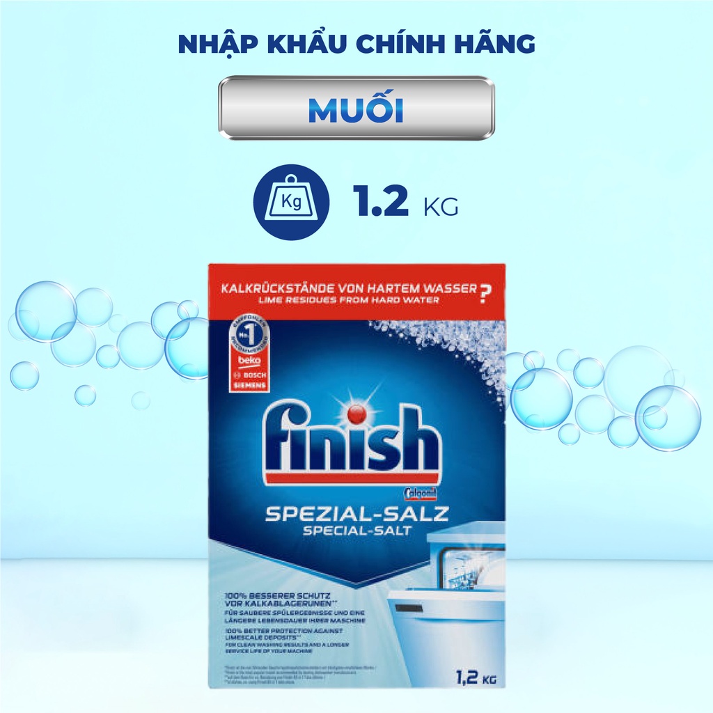 COMBO FINISH: VRB Classic 110 viên + Bóng 750ml + Muối 1,2kg + Dung dịch vệ sinh