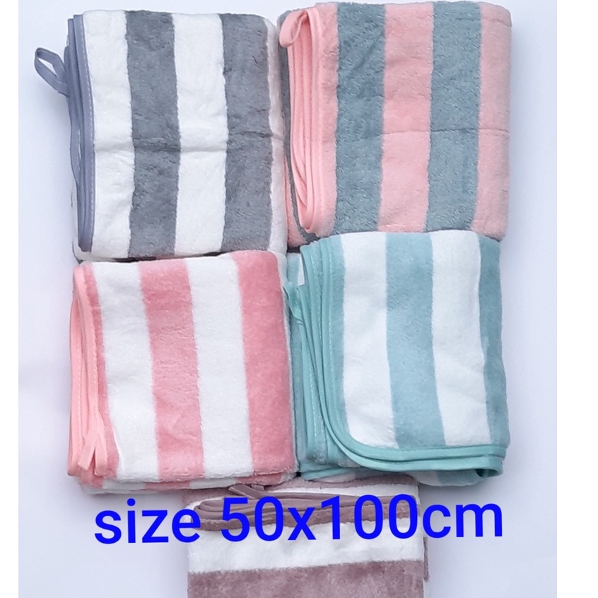 Khăn tắm 1m xuất hàn 50x100cm nhiều màu thời trang
