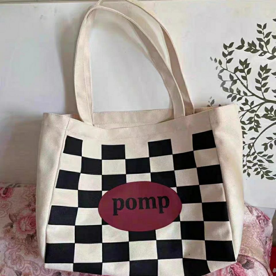 Túi Canvas Cỡ Lớn Họa Tiết Kẻ Sọc Màu Sắc Tương Phản Thời Trang Cho Học Sinh 2022