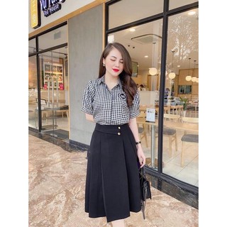 Chân váy dài qua gối hàng đẹp