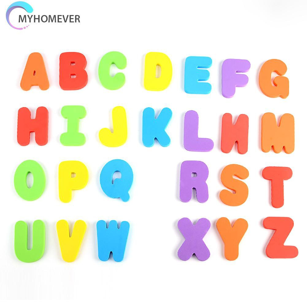 Pop It Fidget Đồ chơi 36pcs Bathtub Foam Alphanumeric Number Puzzle Cognitive Words Jigsaw Random