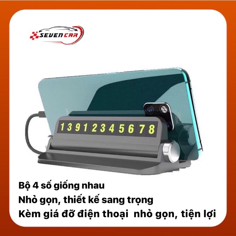 Bảng ghi số điện thoại oto, ghi số điện thoại xe hơi khi dừng đỗ xe- có kèm kệ, giá đỗ để oto - SEVEN.CAR