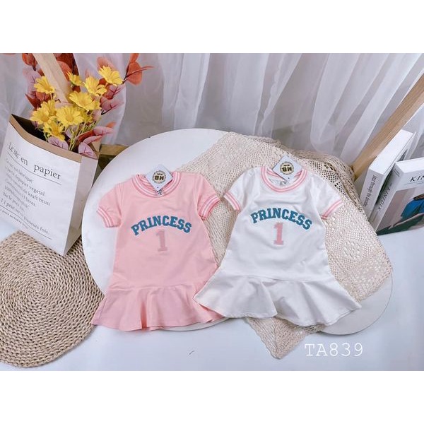 Váy cotton cộc tay dáng đuôi cá cực xinh cho bé gái