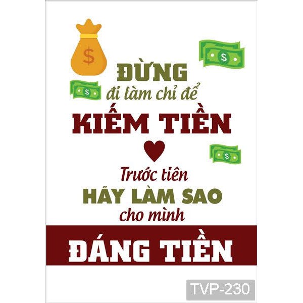 Tranh tạo động lực dán tường trang trí phòng khách, phòng làm việc, phòng ngủ công nghệ in UV DL 184 208