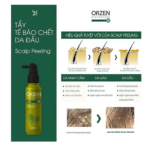 Tẩy tế bào chết da đầu Orzen Scalp Peeling 120ml