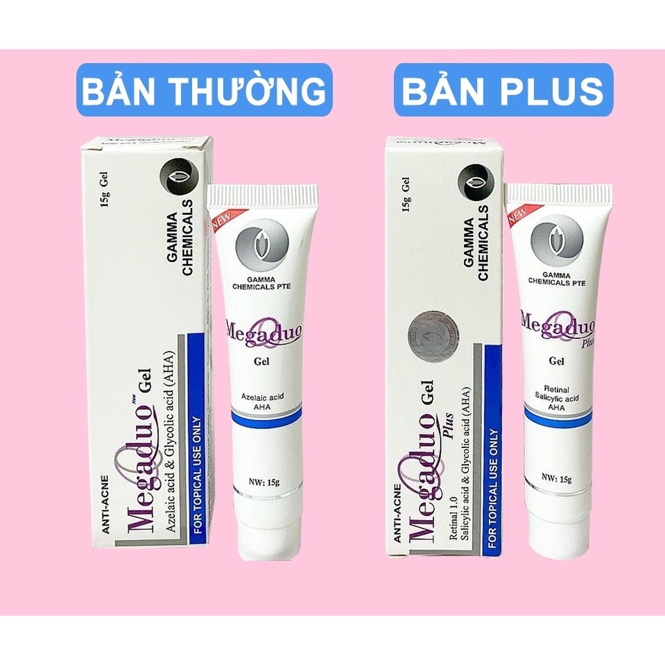 Gel Giảm Mụn Ẩn Và Thâm Gamma Megaduo Gel 15g - Bản thường AHA