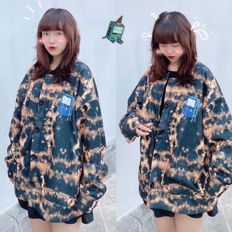 Áo cardigan loang màu / Cardigan tiedye BMO unisex
